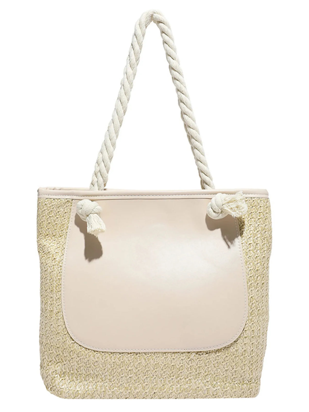 Rope Handle Straw Tote Bag – detail view 8 – Muse & Moss