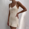 Aura Crochet Lace Linen Romper