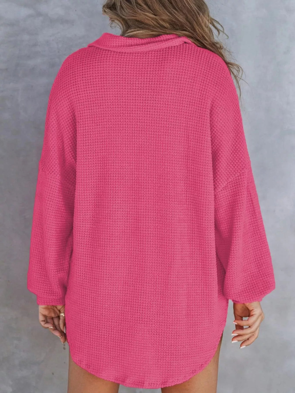 Waffle Knit Button Detail T-Shirt with Pocket – detail view 6 – Muse & Moss