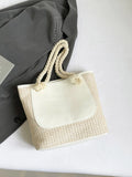 Rope Handle Straw Tote Bag – detail view 7 – Muse & Moss