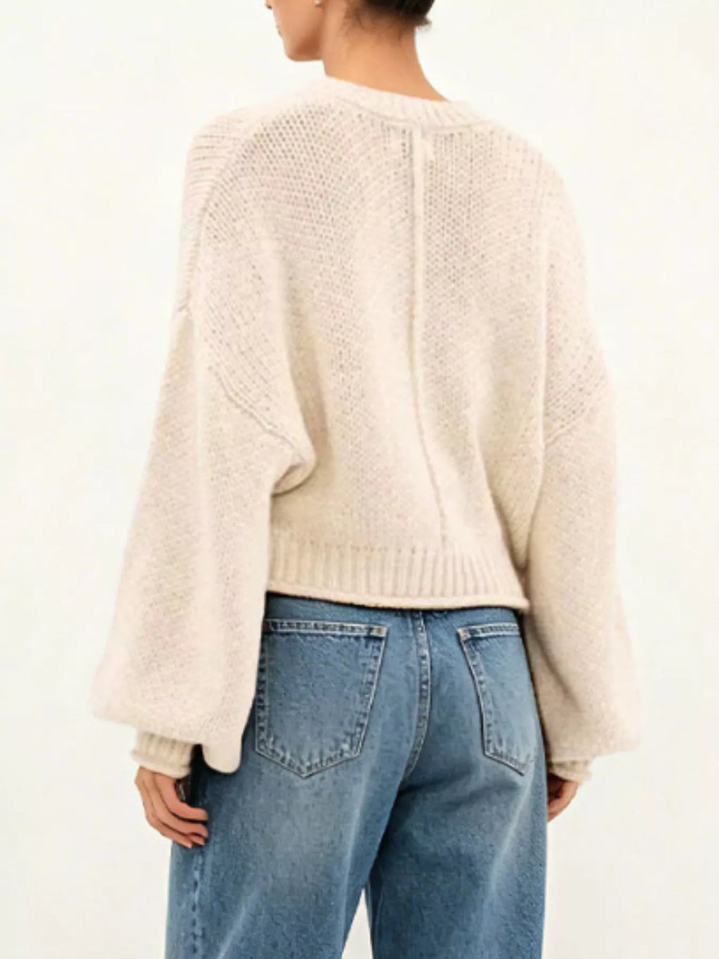 Oversized Chunky Knit Sweater – detail view 3 – Muse & Moss