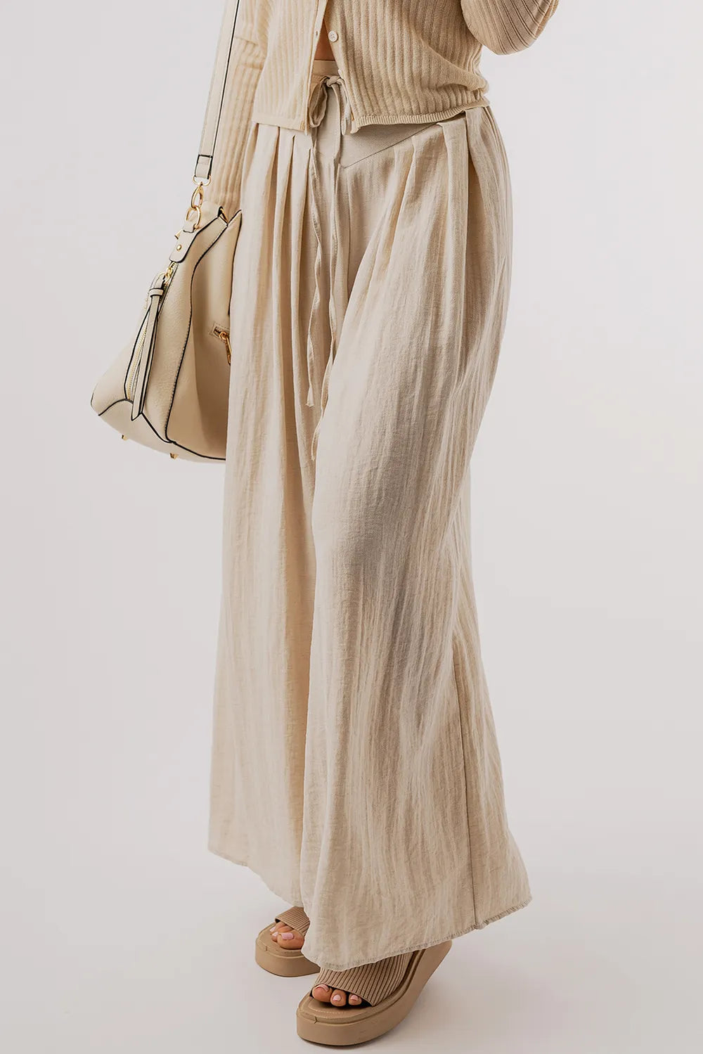 Tied Wide Leg Pants – detail view 5 – Muse & Moss