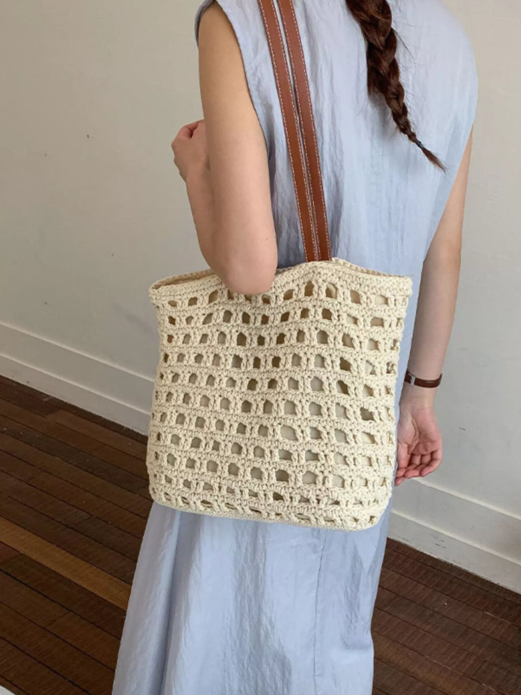 Woven Straw Handbag – detail view 9 – Muse & Moss