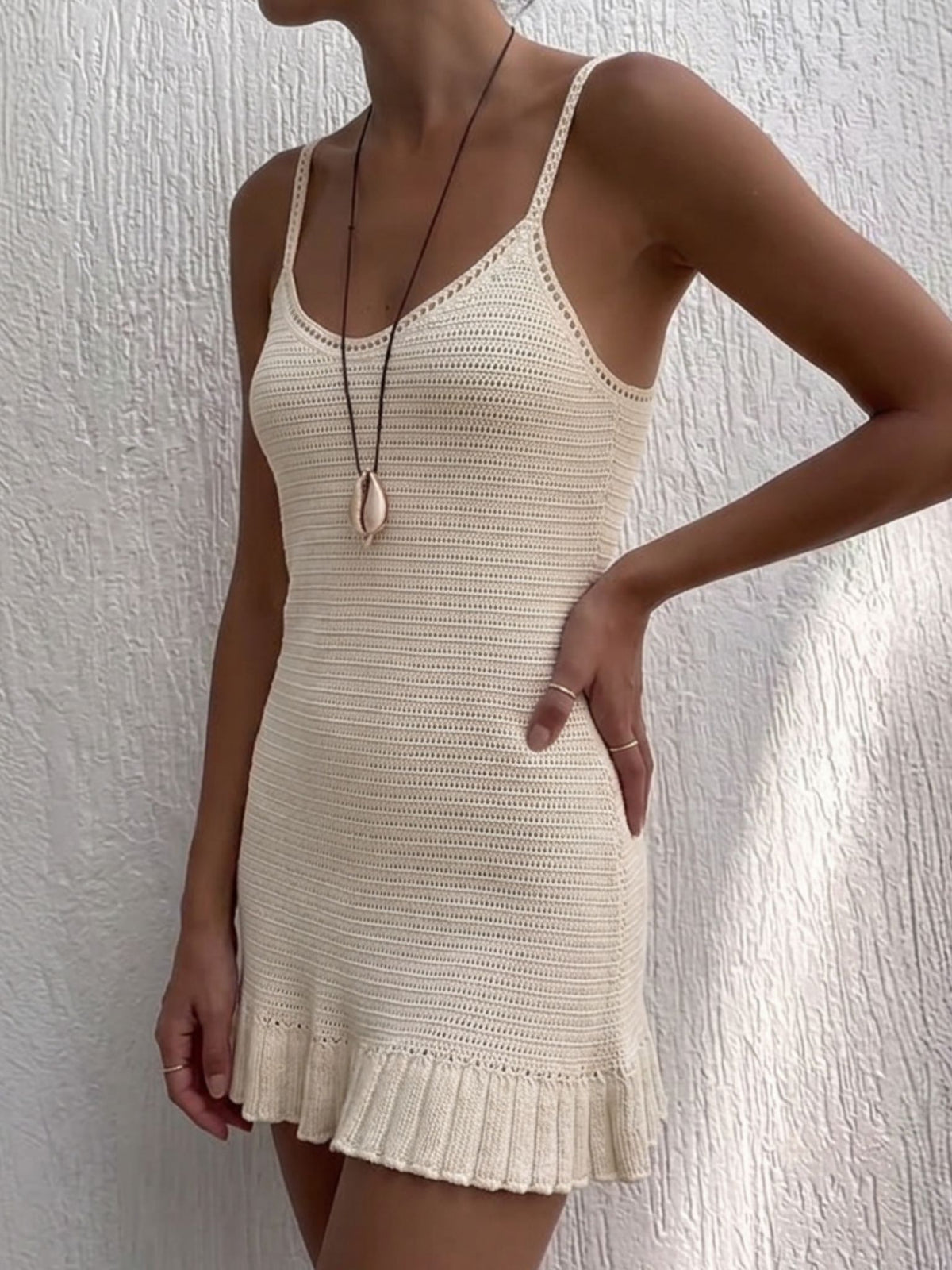 Aura Crochet Lace Linen Romper