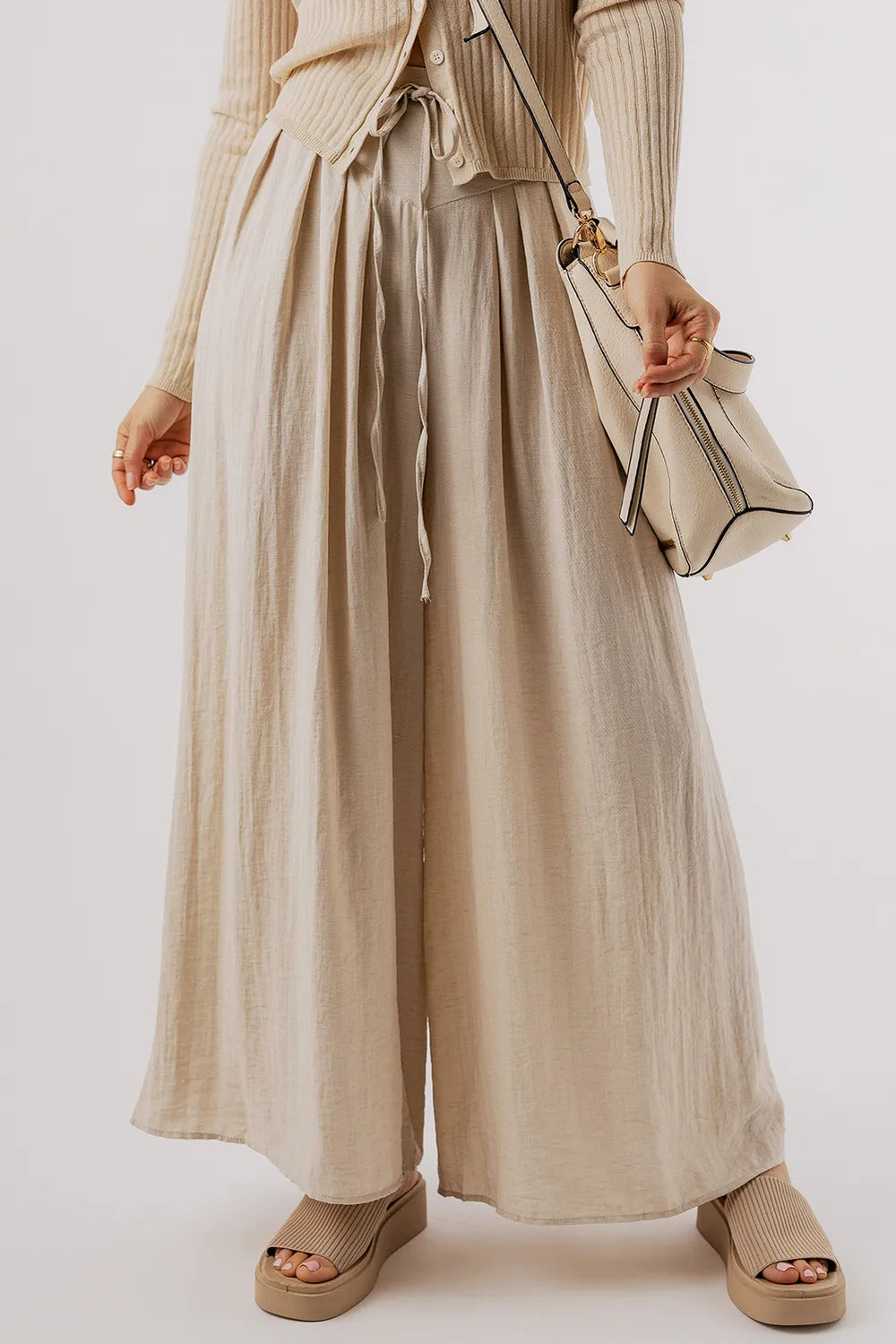 Tied Wide Leg Pants – detail view 2 – Muse & Moss