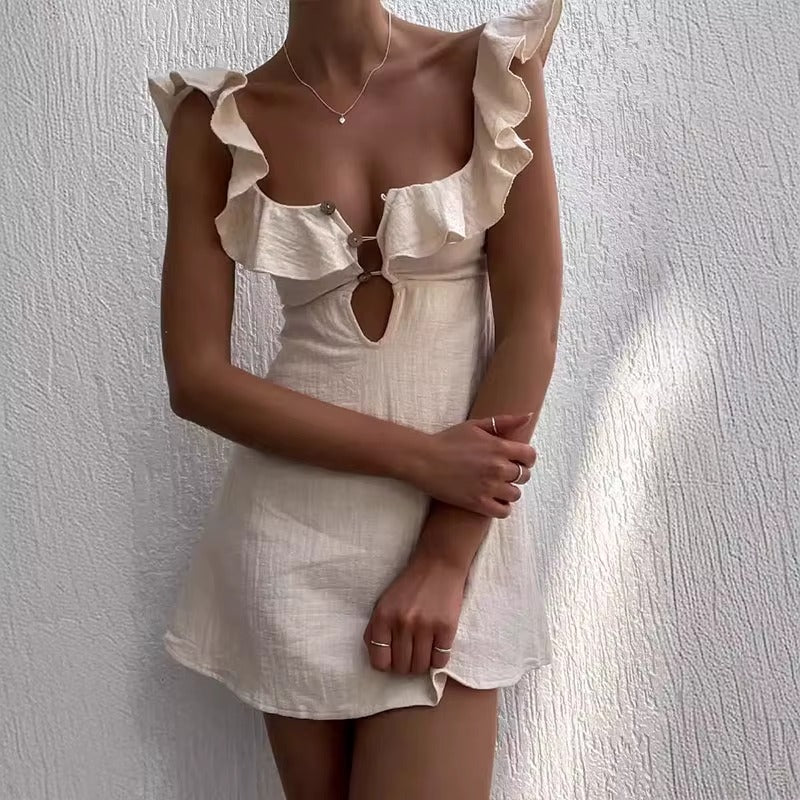 Muse Linen Backless Maxi Dress