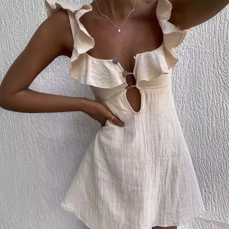 Muse Linen Backless Maxi Dress