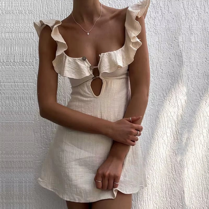 Muse Linen Backless Maxi Dress